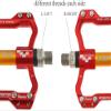 Bicycle Pedals Universal Cycling Footpegs Pair of Aluminum Non-Slip Mountain Bike Pedals Accessories (Color : Red, Size : Free Size) view 3