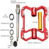 Bicycle Pedals Universal Cycling Footpegs Pair of Aluminum Non-Slip Mountain Bike Pedals Accessories (Color : Red, Size : Free Size) view 4
