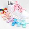 1Pair 2CM Width Flat Ribbon Shoe Laces Rubber Sneakers Silk Satin Shoelace Boot Shoelaces (Color : 23 Rainbow1, Size : 150cm) view 2