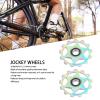 2pcs 11t Rear Derailleur, Pulley Wheel Aluminium Alloy Wheel Derailleur for Rear Derailleur Oil Slick Color Pattern Parts view 4