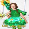 TWINKLEDE Light Up St Patrick's Day Tutu Skirt Sparkly Shamrock Tulle Tutus Irish Festival Costume Skirt (Green) view 3