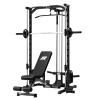 RitFit Smith Machine Power Rack with LAT-Pull Down System, Landmine, Barbell Bar, Plate Storage Pegs and More Training Attachment, 1000 LBS Multifunction Squat Rack for Home Gym view 1