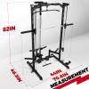RitFit Smith Machine Power Rack with LAT-Pull Down System, Landmine, Barbell Bar, Plate Storage Pegs and More Training Attachment, 1000 LBS Multifunction Squat Rack for Home Gym view 4
