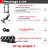 RitFit Smith Machine Power Rack with LAT-Pull Down System, Landmine, Barbell Bar, Plate Storage Pegs and More Training Attachment, 1000 LBS Multifunction Squat Rack for Home Gym view 2