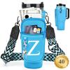 LOKASS Personalized Water Bottle Holder with Strap for Stanley Cup Accessories 40 oz Tumbler, Initial Water Bottle Carrier Bag W/Phone Pocket, for Women,Ideal for Thanksgiving/Christmas/New Year view 1