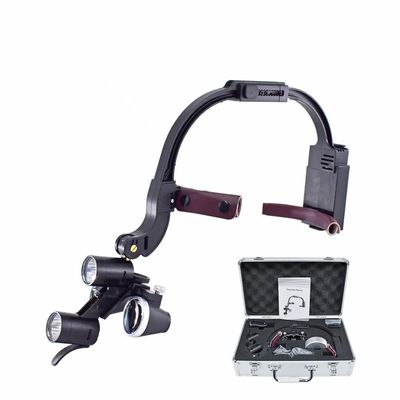 Rasamer 5W Dual LED Headband Head Light + 3.5X Loupes Presbyopic Glasses, Silver