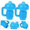 Happyyami 6pcs Frog Trampoline Pole Caps Trampoline Accessories for Connection Professional Small Rod Covers for Boys and Girls Safety view 2