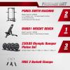 RitFit Smith Machine Power Rack with LAT-Pull Down System, Landmine, Barbell Bar, Plate Storage Pegs and More Training Attachment, 1000 LBS Multifunction Squat Rack for Home Gym (BP230 Package) view 2