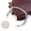 Uloveido Platinum Plated Rectangular Tennis Bracelet Purple and White Cubic Zirconia Bolo Bracelet for Women YA4537 (Silver Color-Purple-6.5 inch) view 4