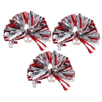 Happyyami 3pcs Reusable Cheerleading Pompoms Aerobics Flower Ball Cheerleading Ball Cheer Gifts Pompom Cheer Poms Poms