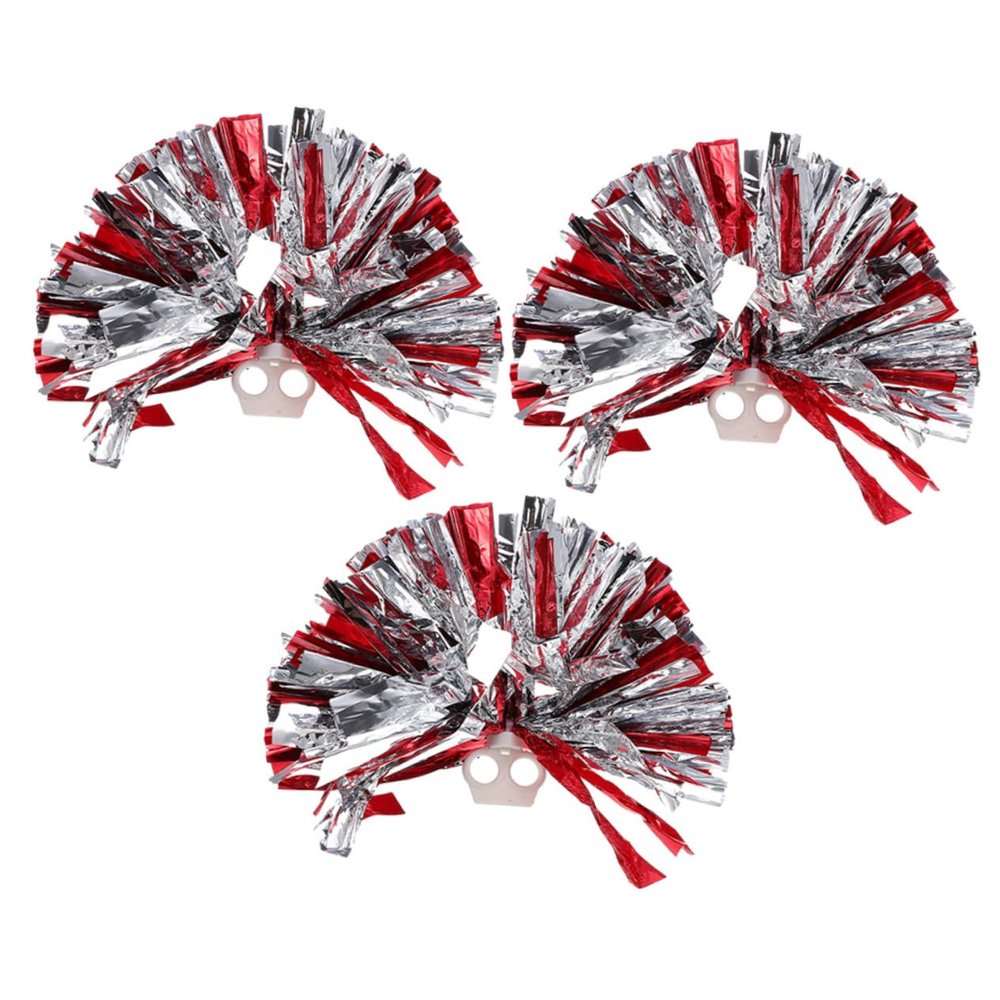 Happyyami 3pcs Reusable Cheerleading Pompoms Aerobics Flower Ball Cheerleading Ball Cheer Gifts Pompom Cheer Poms Poms