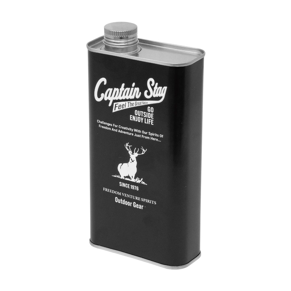 Captain Stag UM-1639 Outdoor Fuel Container Paraffin Oil Tin Can 700 Black
