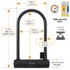 Via Velo Bike U Lock with Cable | Classic U Lock Heavy Duty Anti-Theft 15mm Shackle Innerside 9.25 x 4.5 in Sold Secure Silver Approval with 6Ft Cable Security Lock for Bike Electric Bike Scooter view 2