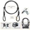 Via Velo Bike U Lock with Cable | Classic U Lock Heavy Duty Anti-Theft 15mm Shackle Innerside 9.25 x 4.5 in Sold Secure Silver Approval with 6Ft Cable Security Lock for Bike Electric Bike Scooter view 3