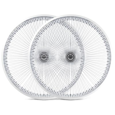 TRACER 140 Spoke 7-speed Bike Rim 26"*3.0 Cruiser Bicycle Disc Brake Wheelset, Polish Front and Rear Rims Set (polish)