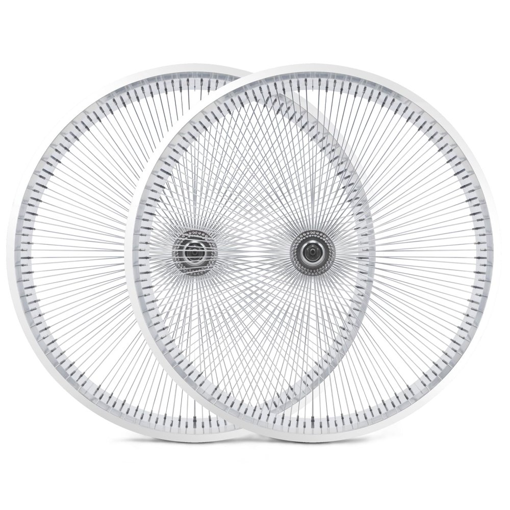 TRACER 140 Spoke 7-speed Bike Rim 26"*3.0 Cruiser Bicycle Disc Brake Wheelset, Polish Front and Rear Rims Set (polish)