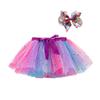 Baby Girls Tutu Skirt Toddler Ruffle Tulle Skirts Kids Girls Tutu Dresses Toddler Rainbow Flower (Purple, 5-8 Years) view 1