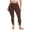 HeyNuts Yoga Pro 7/8 Leggings with Pockets for Women, High Waisted Compression Tummy Control Workout Yoga Lounge Buttery Soft Pants Java Coffee_25'' M(8/10) view 2