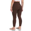 HeyNuts Yoga Pro 7/8 Leggings with Pockets for Women, High Waisted Compression Tummy Control Workout Yoga Lounge Buttery Soft Pants Java Coffee_25'' M(8/10) view 4