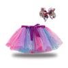 Baby Girls Tutu Skirt Toddler Ruffle Tulle Skirts Kids Girls Tutu Dresses Toddler Rainbow Flower (Purple, 9-11 Years) view 3