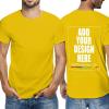 Custom Shirts for Men Women Personalized Your Image Text Photo Soft T-Shirt for Gifts Yellow XL view 2