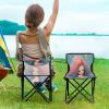 Jihqo Pink Mermaid Girl Camping Chair Lightweight Portable Folding Chair Beach Chair with Carry Bag for Outdoor Adventures Patio and Picnics view 2