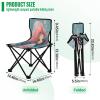 Jihqo Pink Mermaid Girl Camping Chair Lightweight Portable Folding Chair Beach Chair with Carry Bag for Outdoor Adventures Patio and Picnics view 3