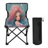Jihqo Pink Mermaid Girl Camping Chair Lightweight Portable Folding Chair Beach Chair with Carry Bag for Outdoor Adventures Patio and Picnics view 4