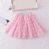 Girl's Layered Tutu Skirt Tulle Princess Sequin Skirt for Girl Girls Tutu Skirts Layered Tulle (Pink, 4-5 Years) view 2