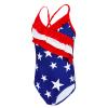 Girls' Swimwear One Piece Swimsuits Ruffle Kids Bathing Suits for Girls American Flag 4-5T view 1