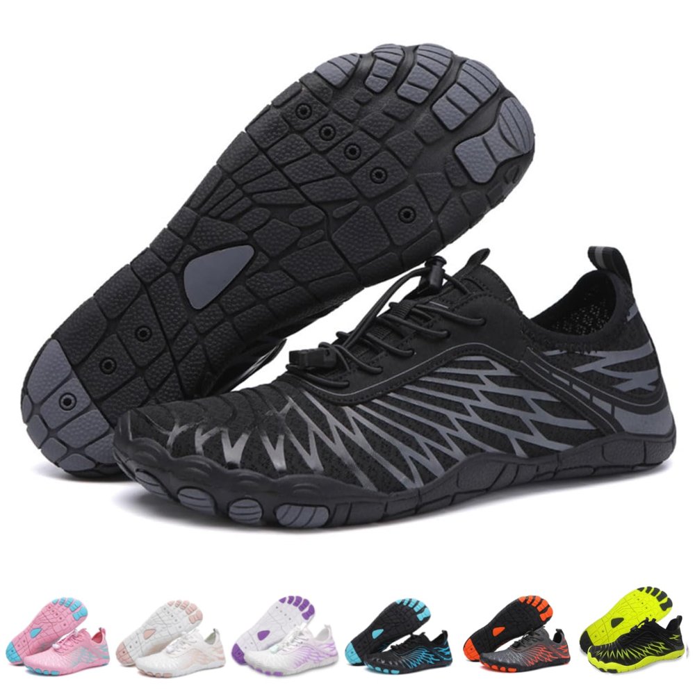 Hike Barefoot Shoes for Women Men with Wide Toe Box, Healthy & Non-Slip Breathable Barefoot Water Shoes Beach Pool Aqua Swim Surf Hiking Walking Shoes