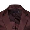 Men's Solid Color Slim Business Jacket One Button Notch Lapel Sport Coat Formal Wedding Blazer Suit Jackets (Coffee,XX-Large) view 3
