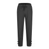 NineFit Basics Best Valentines Deals Men's Linen Harem Capri Pants Lightweight Baggy Crop Pants Loose Drawstring Elastic Waist Casual Beach Yoga Trousers Mens Pants Beach Black, 3X-Large view 3