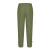 NineFit Basics Recent Orders Men's Linen Harem Capri Pants Lightweight Baggy Crop Pants Loose Drawstring Elastic Waist Casual Beach Yoga Trousers Cargo Pants for Men Green, 4X-Large view 4