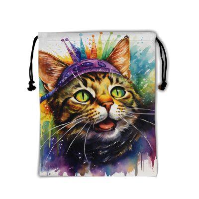 Colorful Cat Gymnastics Grip Bag - Kitten Grip Bags for Gymnasts Pet Painting Gym Drawstring Storage Pouch for Sports Party Favors