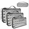 4 Set Packing Cubes for Suitcases Travel Essential Luggage Organizer Carry on Suitcases Abstract Mural Pattern Symmetry Gray Travel Bags Travel Accessories in 4 Sizes(XL, L, M, S) view 1