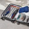 4 Set Packing Cubes for Suitcases Travel Essential Luggage Organizer Carry on Suitcases Abstract Mural Pattern Symmetry Gray Travel Bags Travel Accessories in 4 Sizes(XL, L, M, S) view 4