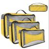 4 Set Packing Cubes for Suitcases Travel Essential Luggage Organizer Carry on Suitcases Zigzag Geometric Pattern Border Yellow Travel Bags Travel Accessories in 4 Sizes(XL, L, M, S) view 1
