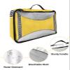 4 Set Packing Cubes for Suitcases Travel Essential Luggage Organizer Carry on Suitcases Zigzag Geometric Pattern Border Yellow Travel Bags Travel Accessories in 4 Sizes(XL, L, M, S) view 2