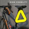 Vincita Reflective Yield Symbol with Velcro Strap - High Visibility for Safety at Night - Safety Reflector for Bike Rack, Backpack, Car Rack - Bicycle Reflective Accessories (White/Black, Large) view 2
