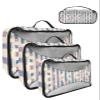 4 Set Packing Cubes for Suitcases Travel Essential Luggage Organizer Carry on Suitcases Dreamy Aperture Snowflake Lines Texture Blue Travel Bags Travel Accessories in 4 Sizes(XL, L, M, S) view 1