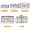 4 Set Packing Cubes for Suitcases Travel Essential Luggage Organizer Carry on Suitcases Dreamy Aperture Snowflake Lines Texture Blue Travel Bags Travel Accessories in 4 Sizes(XL, L, M, S) view 2