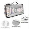 4 Set Packing Cubes for Suitcases Travel Essential Luggage Organizer Carry on Suitcases Dreamy Aperture Snowflake Lines Texture Blue Travel Bags Travel Accessories in 4 Sizes(XL, L, M, S) view 3