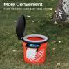 TRIPTIPS Portable Toilet with Soft Cushion, 5 Gallon Rotatable Lid, Adults and Kids Camping Toilet Seat for 5 Gal Bucket view 2