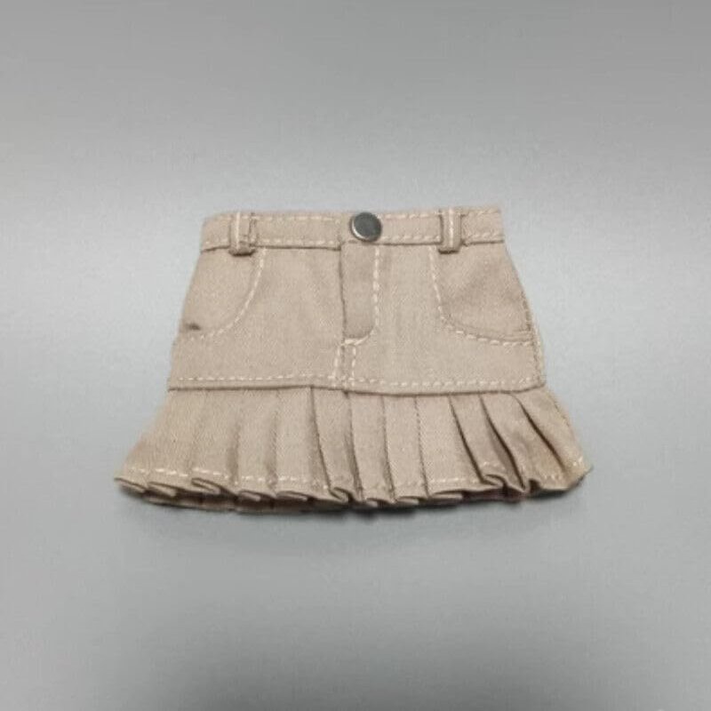 1/6 Female Soldier Clothes Vest Tube Top Skirt Model for 12" (Khaki Skirt)