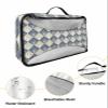 4 Set Packing Cubes for Suitcases Travel Essential Luggage Organizer Carry on Suitcases Abstract Modern Geometic Floral Blue Travel Bags Travel Accessories in 4 Sizes(XL, L, M, S) view 3