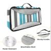 4 Set Packing Cubes for Suitcases Travel Essential Luggage Organizer Carry on Suitcases Grey Blue Stripes Travel Bags Travel Accessories in 4 Sizes(XL, L, M, S) view 3