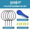 KH Badminton Rackets Set of 4,Beach Lawn Backyard Game Outdoor Sports,4 Racquets,6 Shuttlecocks & a Carry Bag Included view 2