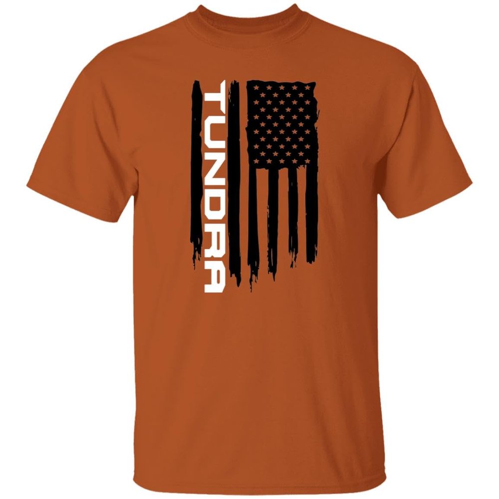 Tundra American Flag USA T-Shirt Texas Orange / 3XL
