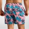 SILKWORLD Mens Swim Trunks Quick Dry Swimsuit Beach Shorts with Pockets, Coconut Tree(Pink), X-Large view 2